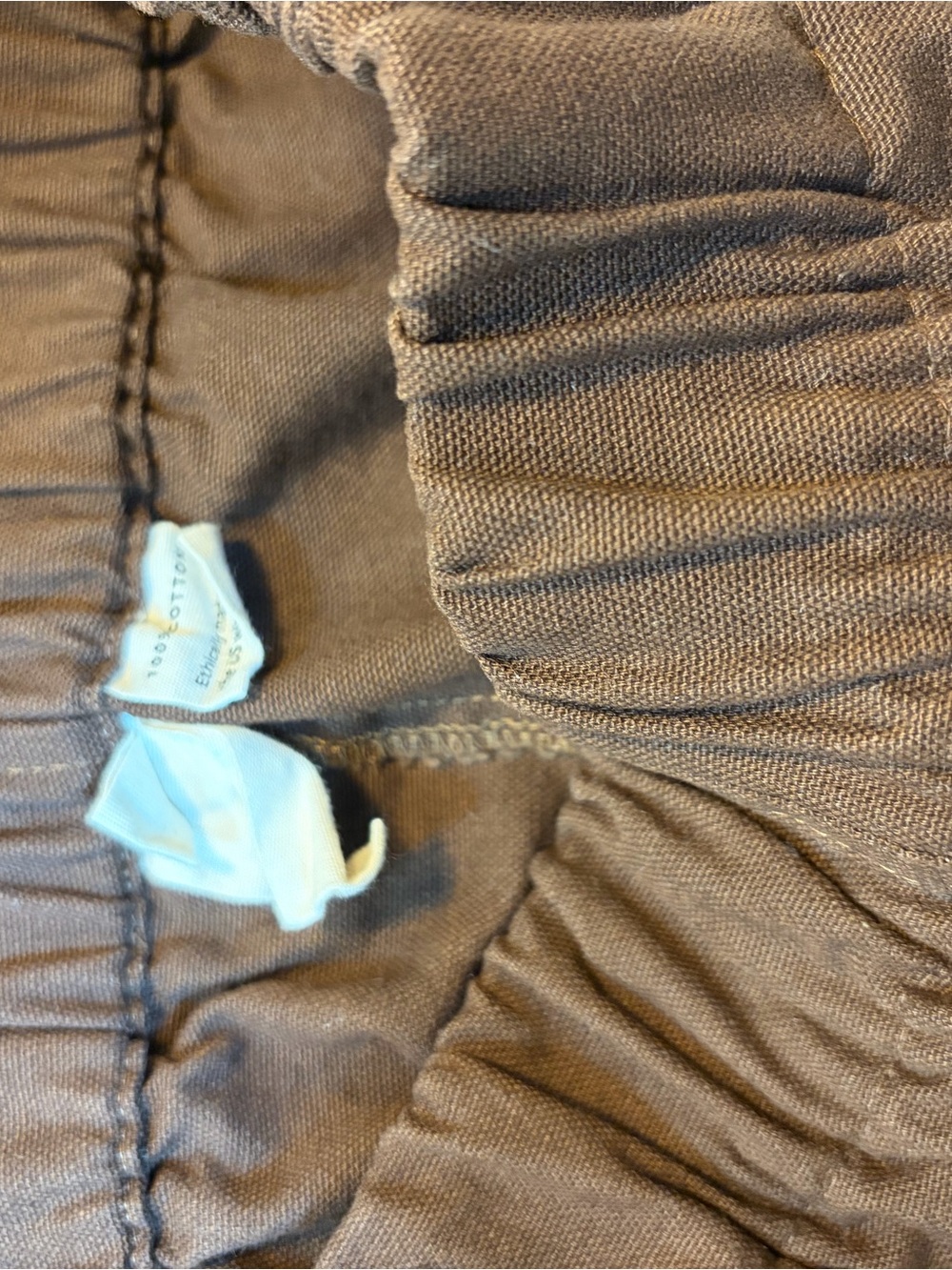 Elizabeth Suzann Umber Cotton Canvas Wide-Leg Pants L - Picture 6 of 7
